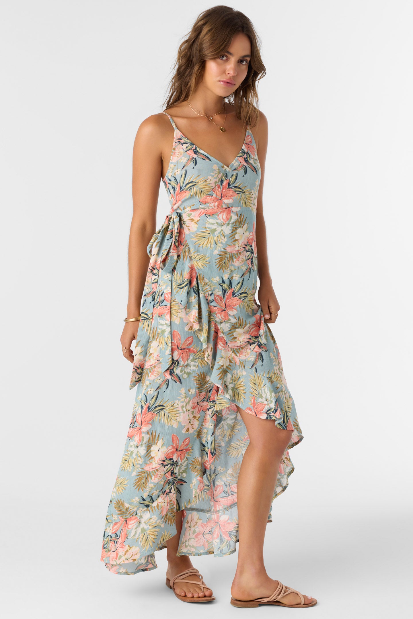 VIOLA PUNTA TROPICAL WRAP MAXI DRESS