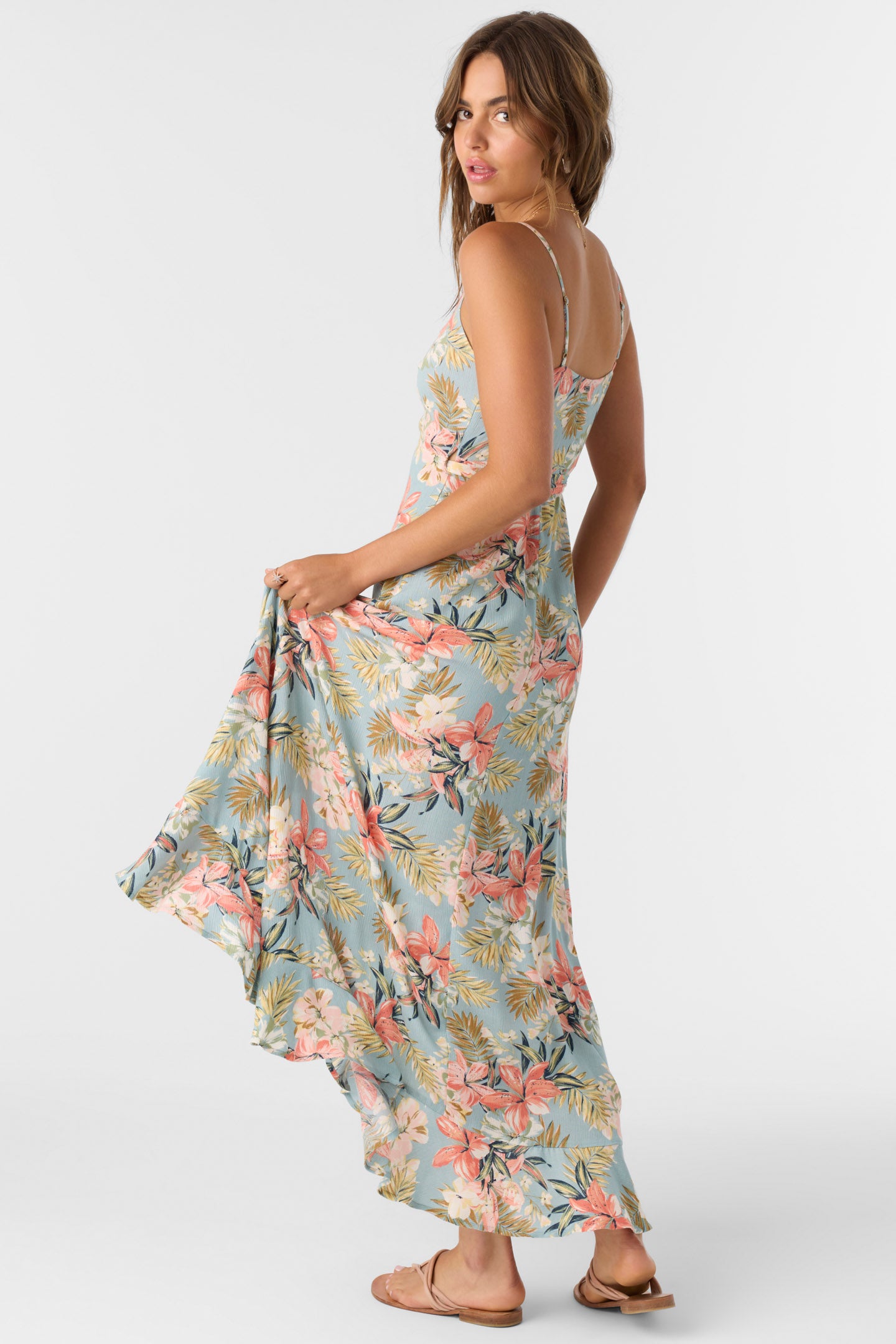 VIOLA PUNTA TROPICAL WRAP MAXI DRESS