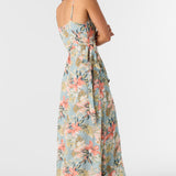 Viola Punta Tropical Wrap Maxi Dress