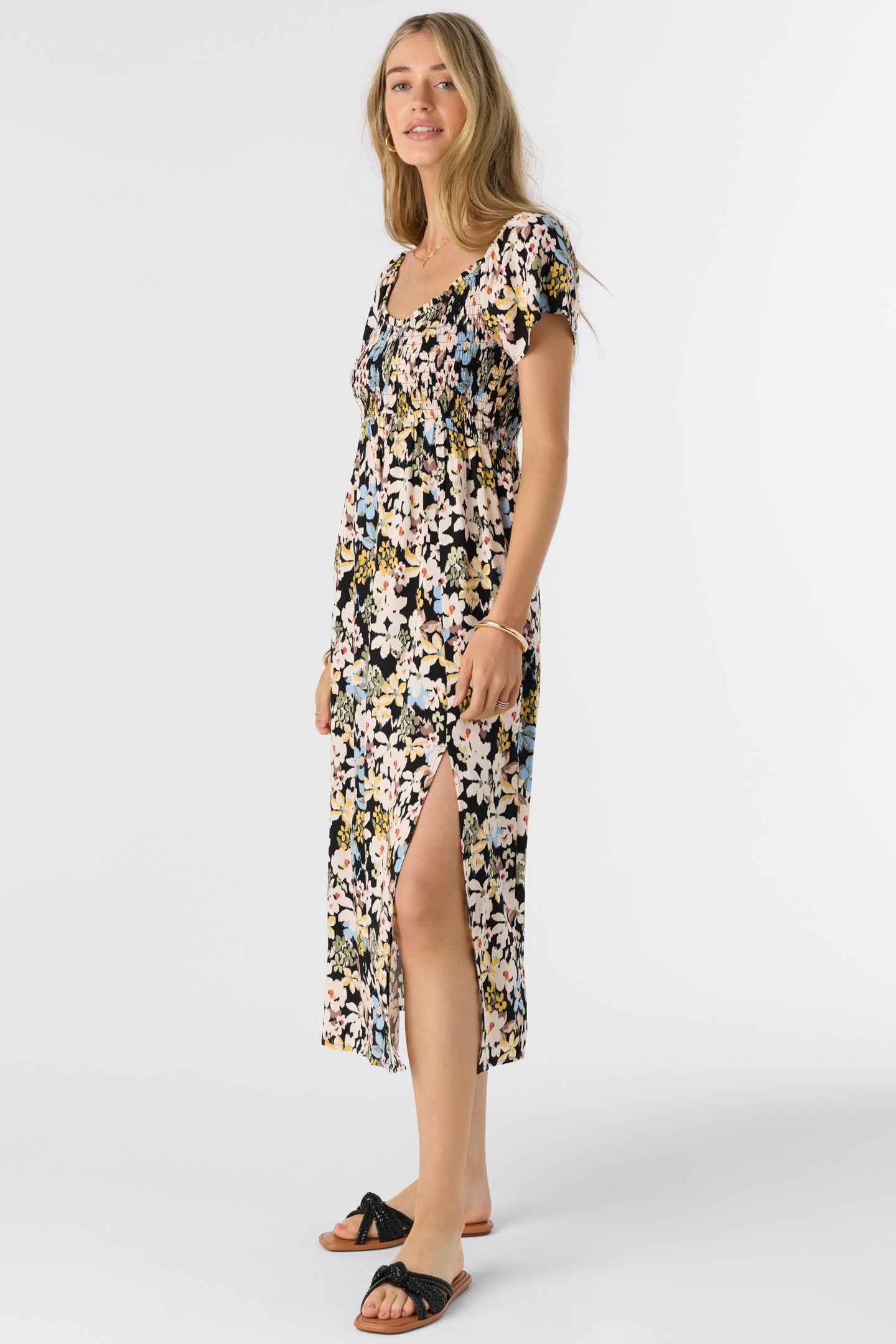o'neill midi dress Hayzel Camden Tropical Midi Dress XS / BLACK