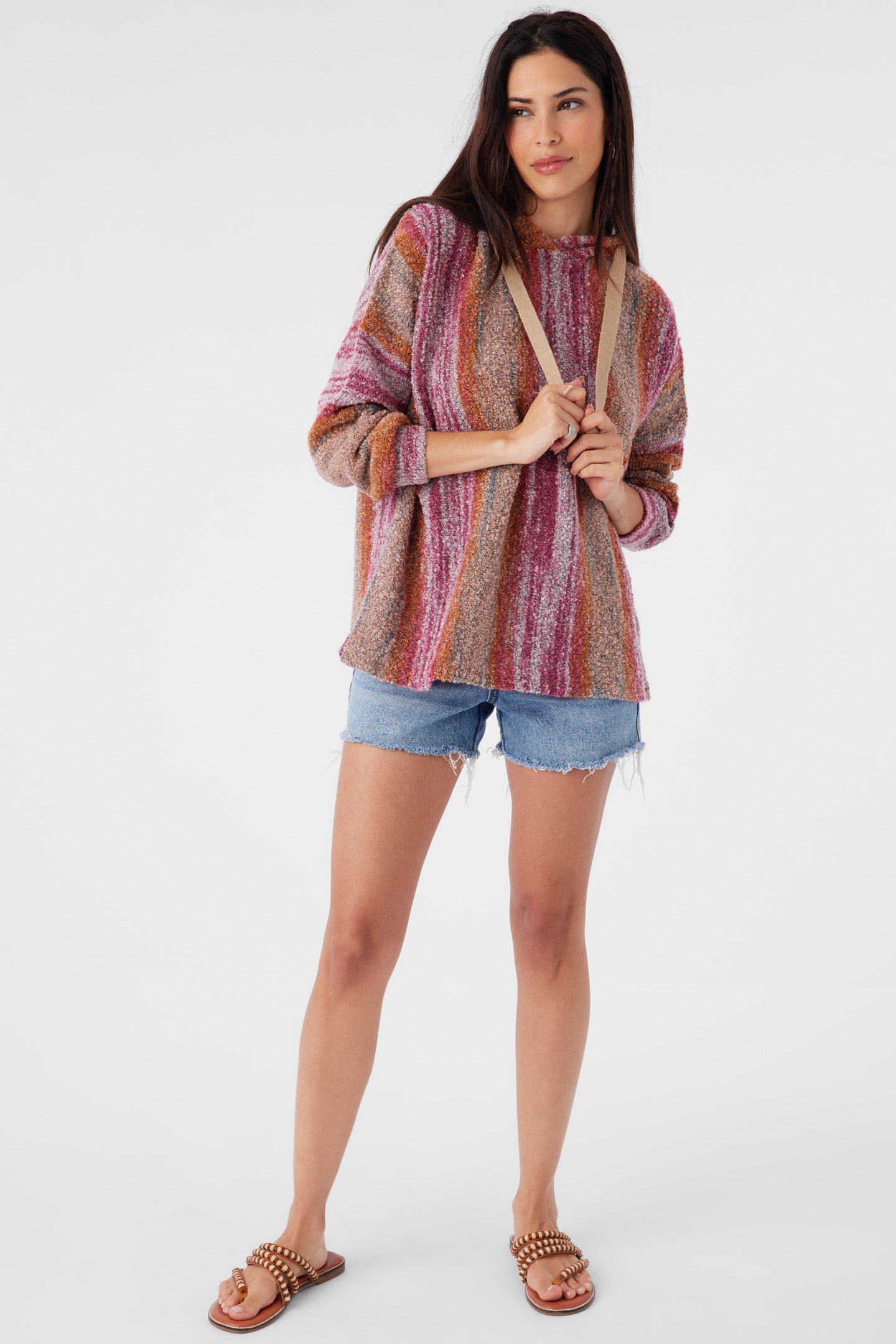 JETTIE OMBRE HOODED SWEATER