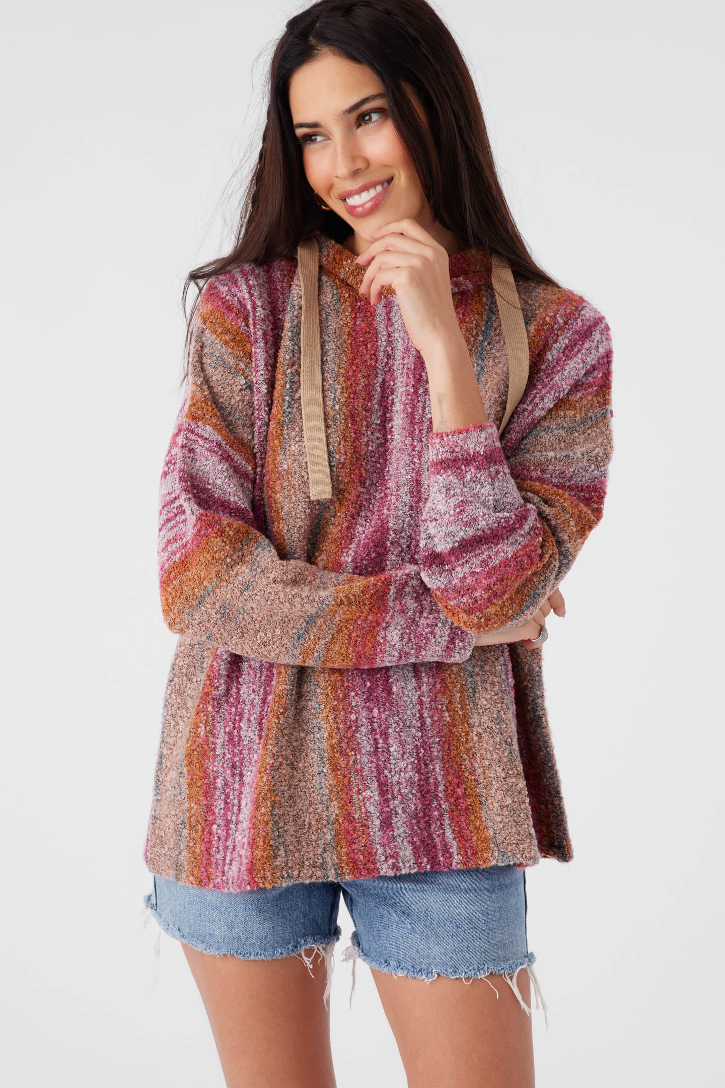 JETTIE OMBRE HOODED SWEATER