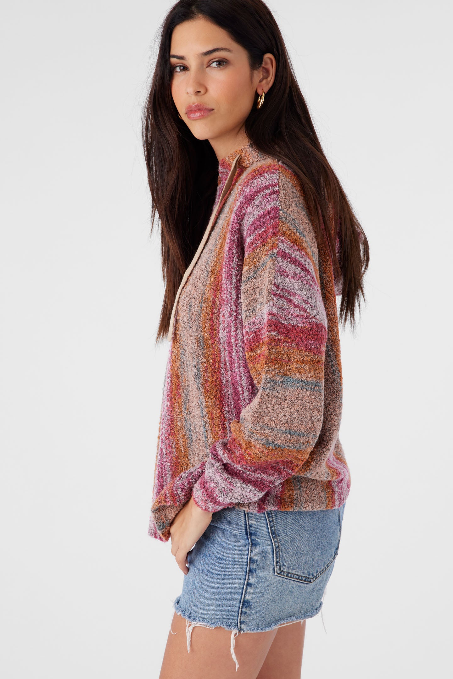 JETTIE OMBRE HOODED SWEATER