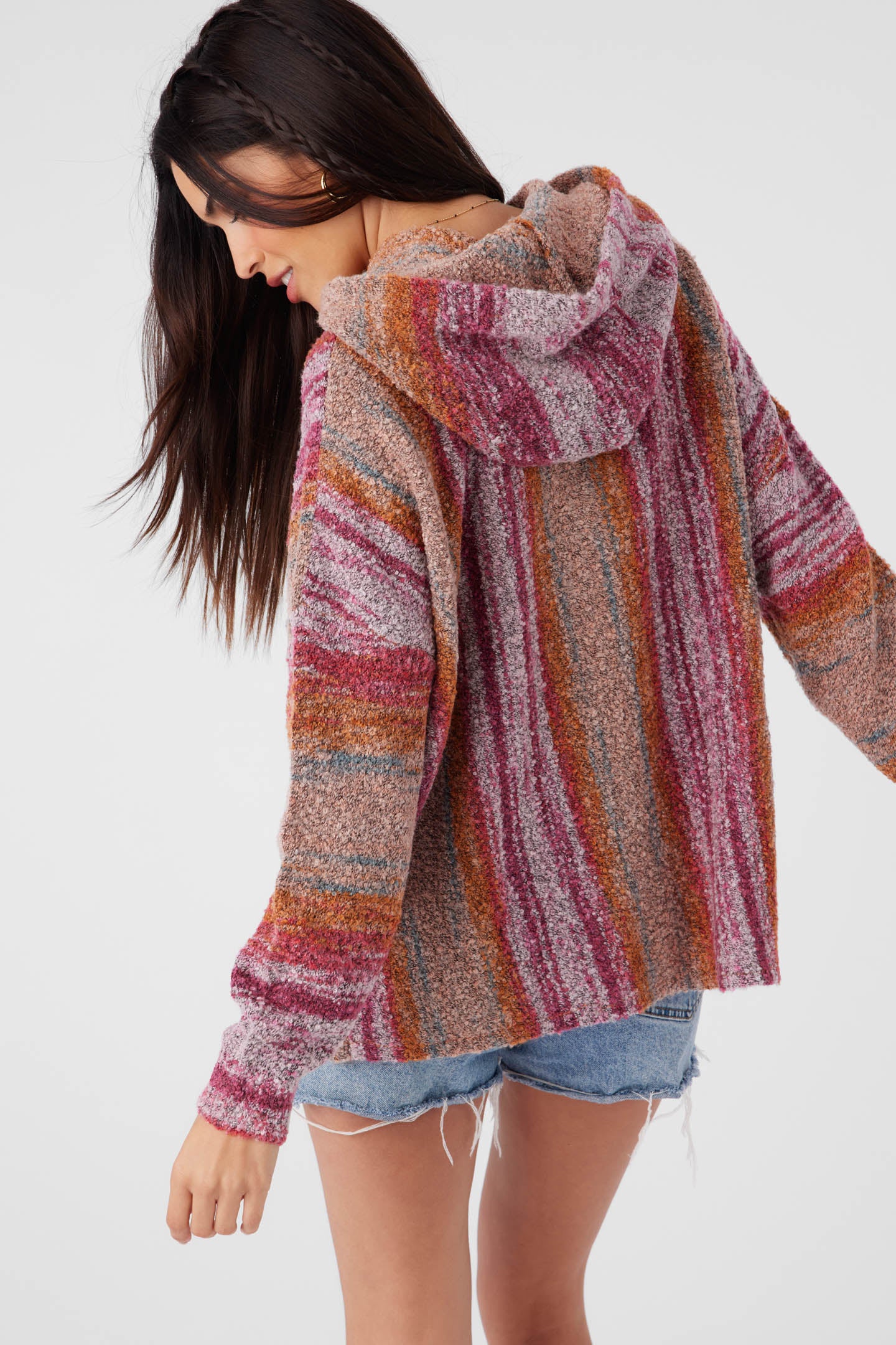 JETTIE OMBRE HOODED SWEATER