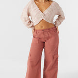 Hillside Stripe Twist Front Two-Way Sweater