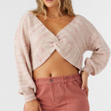 Hillside Stripe Twist Front Two-Way Sweater