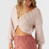 Hillside Stripe Twist Front Two-Way Sweater