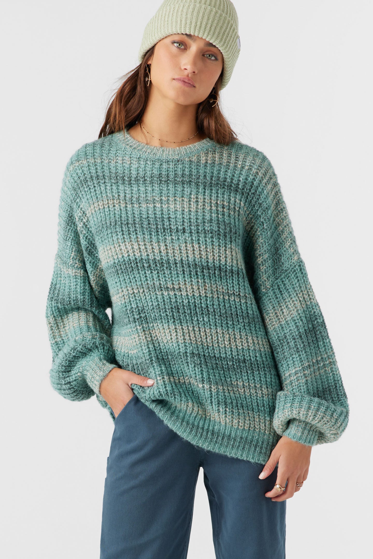 BAYOU OMBRE STRIPE SLOUCHY SWEATER