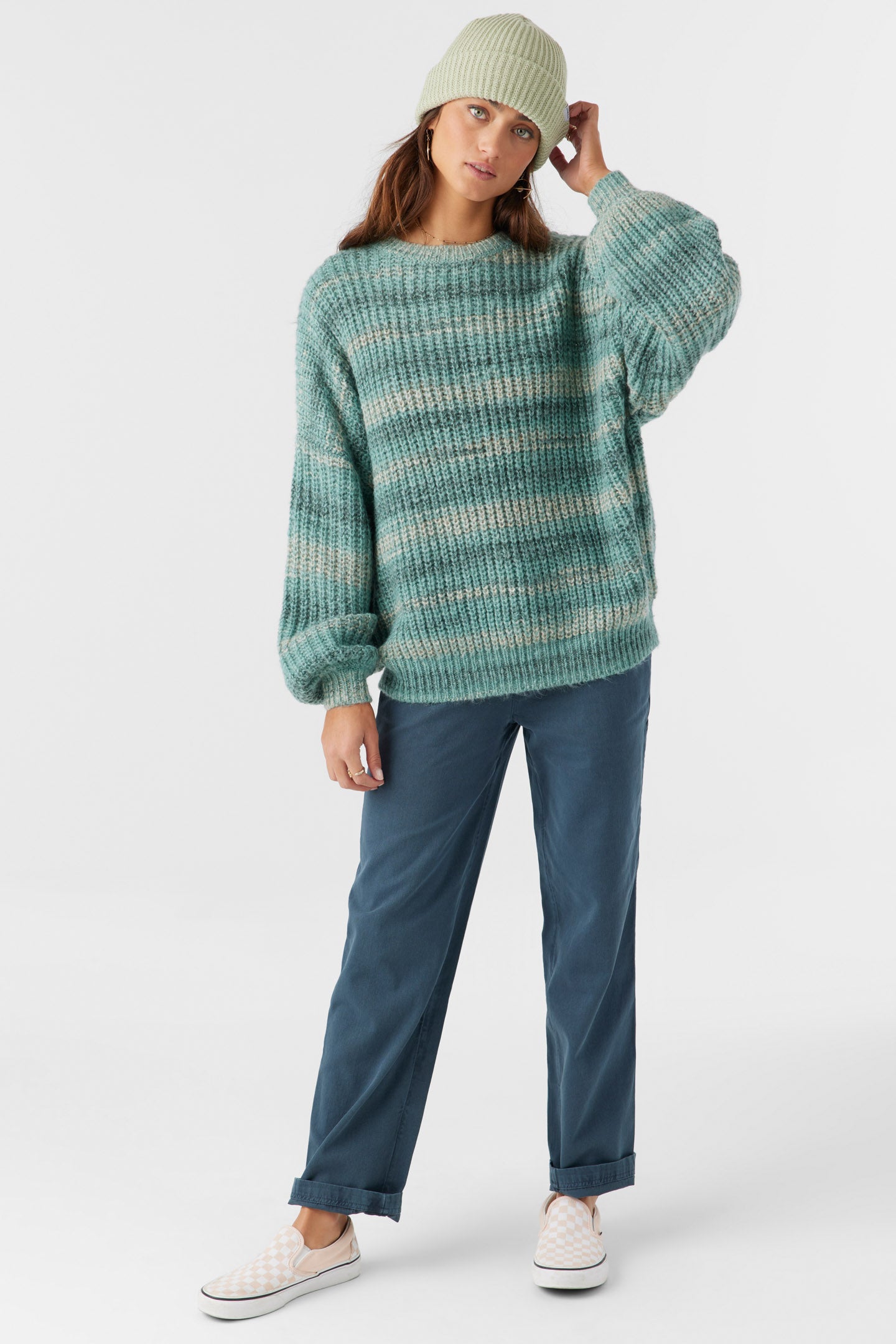 BAYOU OMBRE STRIPE SLOUCHY SWEATER