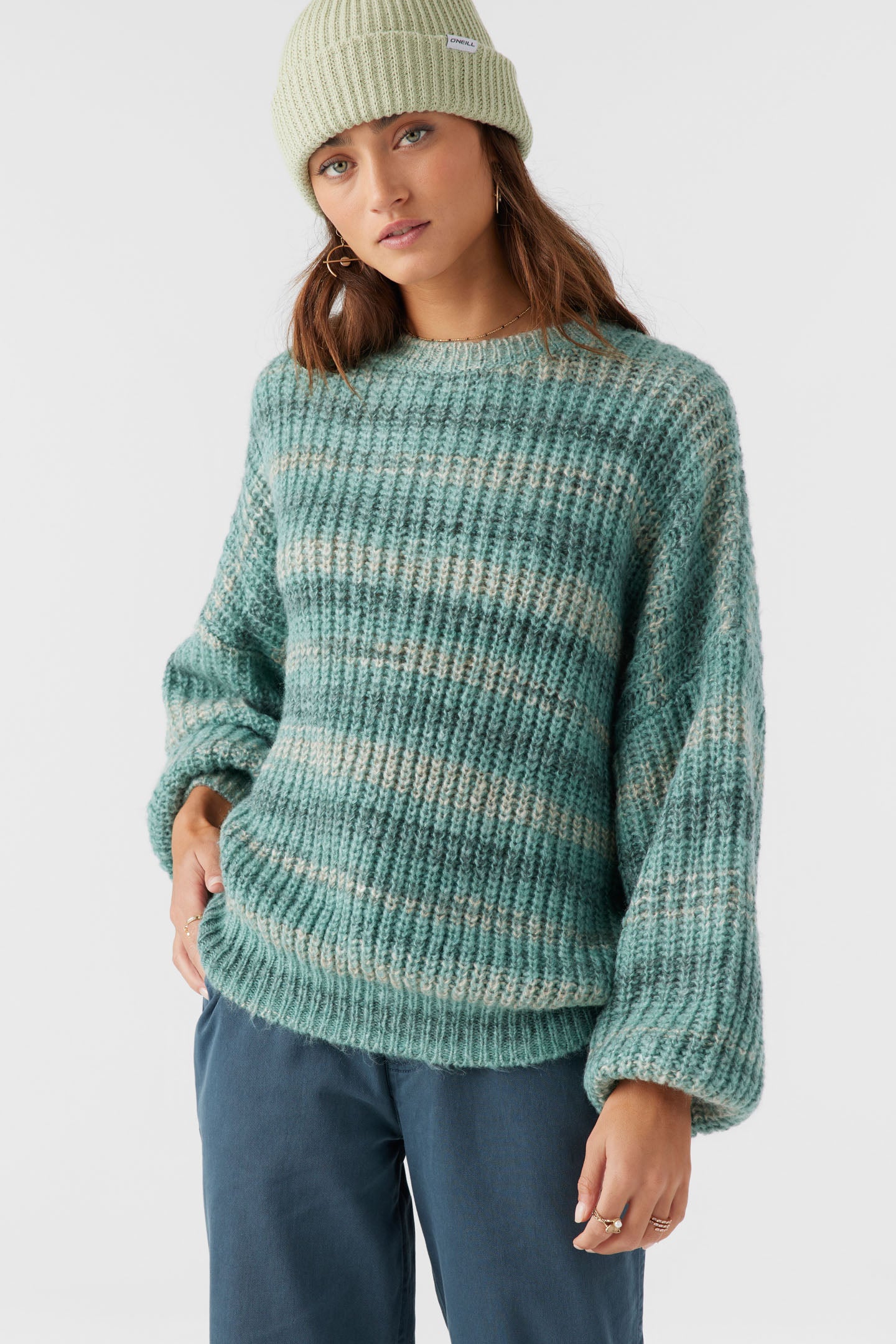 BAYOU OMBRE STRIPE SLOUCHY SWEATER