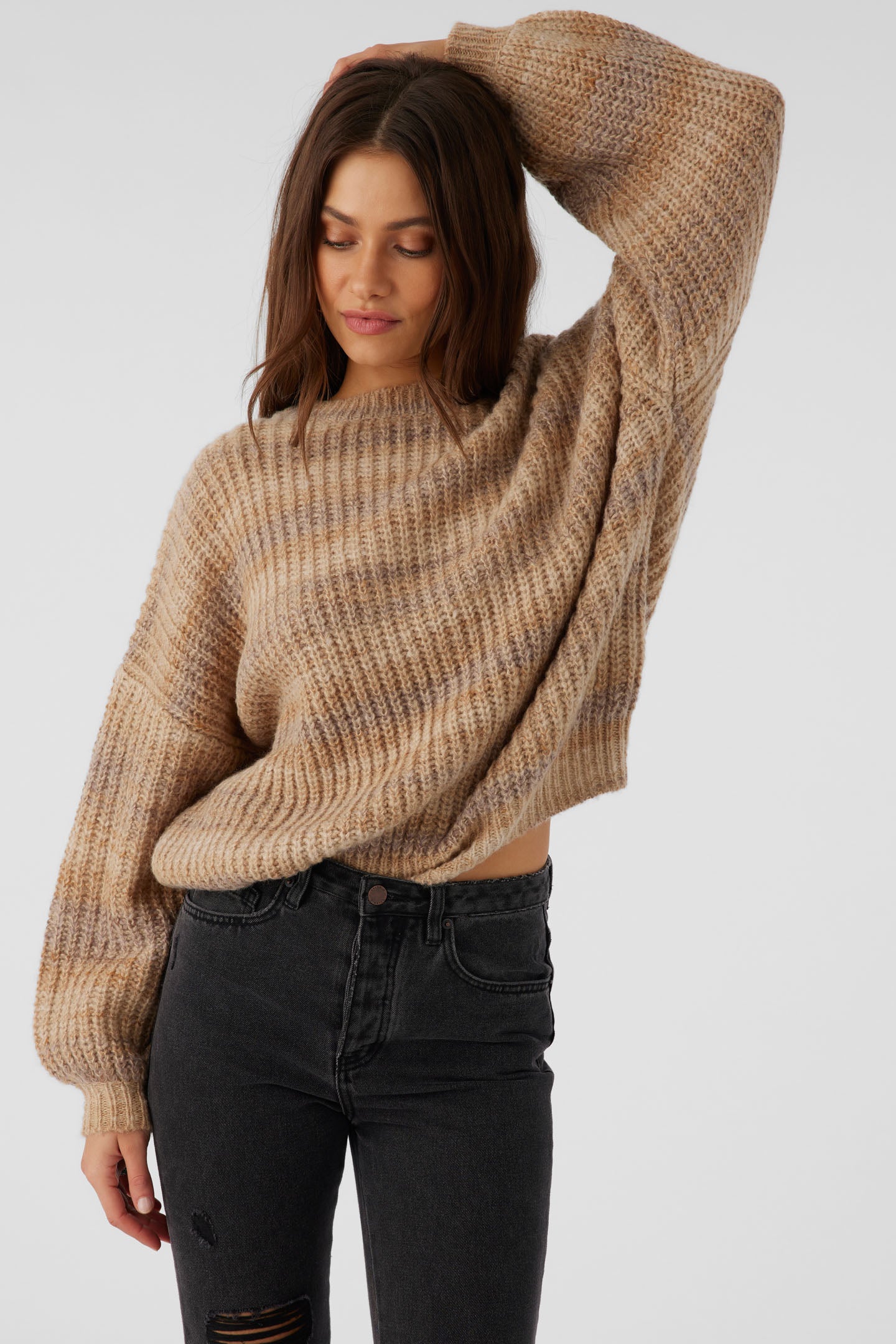 BAYOU OMBRE STRIPE SLOUCHY SWEATER