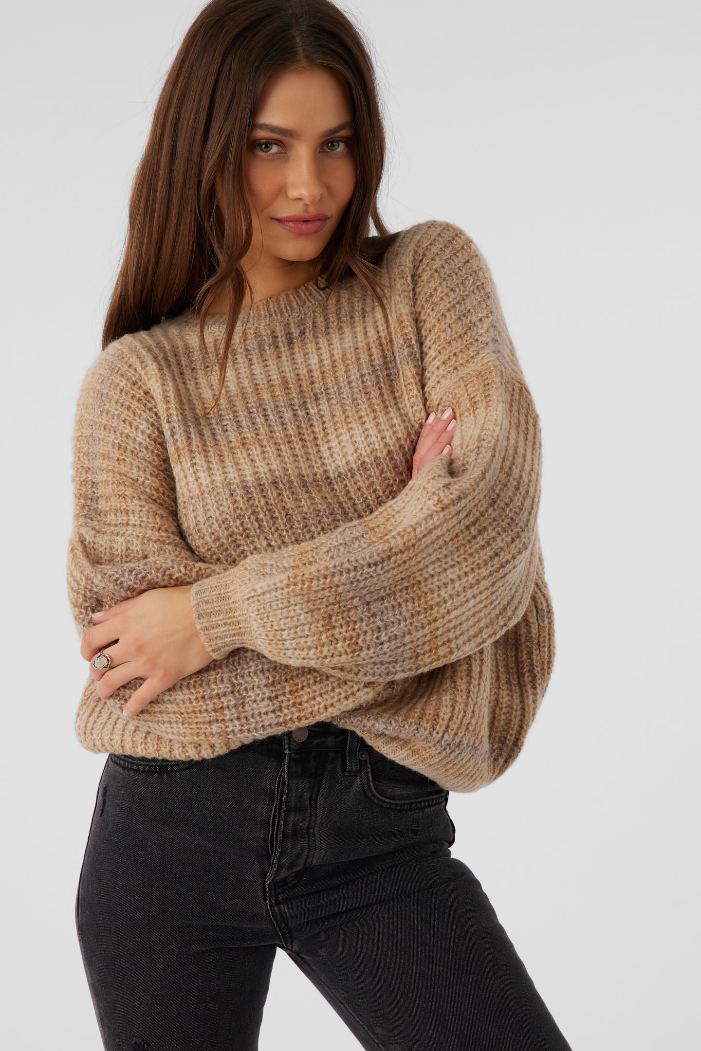 BAYOU OMBRE STRIPE SLOUCHY SWEATER