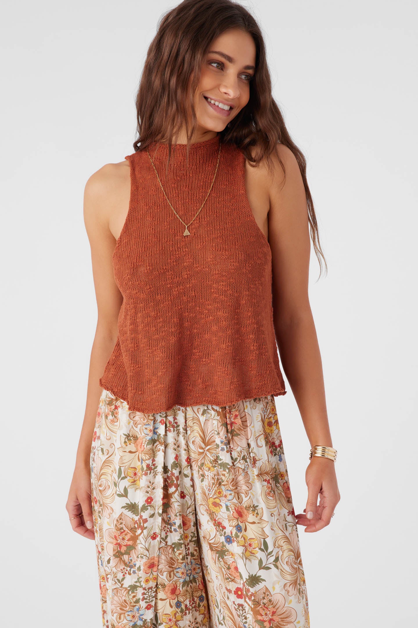 Kinslie Slub Mock Neck Sweater Top - Sierra | O'Neill