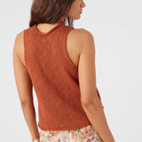 Kinslie Slub Mock Neck Sweater Tank Top
