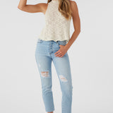 Kinslie Slub Mock Neck Sweater Tank Top