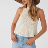 Kinslie Slub Mock Neck Sweater Tank Top