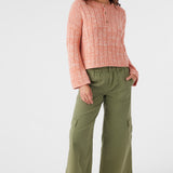 Oceanfront Henley Long Sleeve Sweater