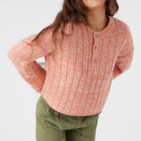 Oceanfront Henley Long Sleeve Sweater