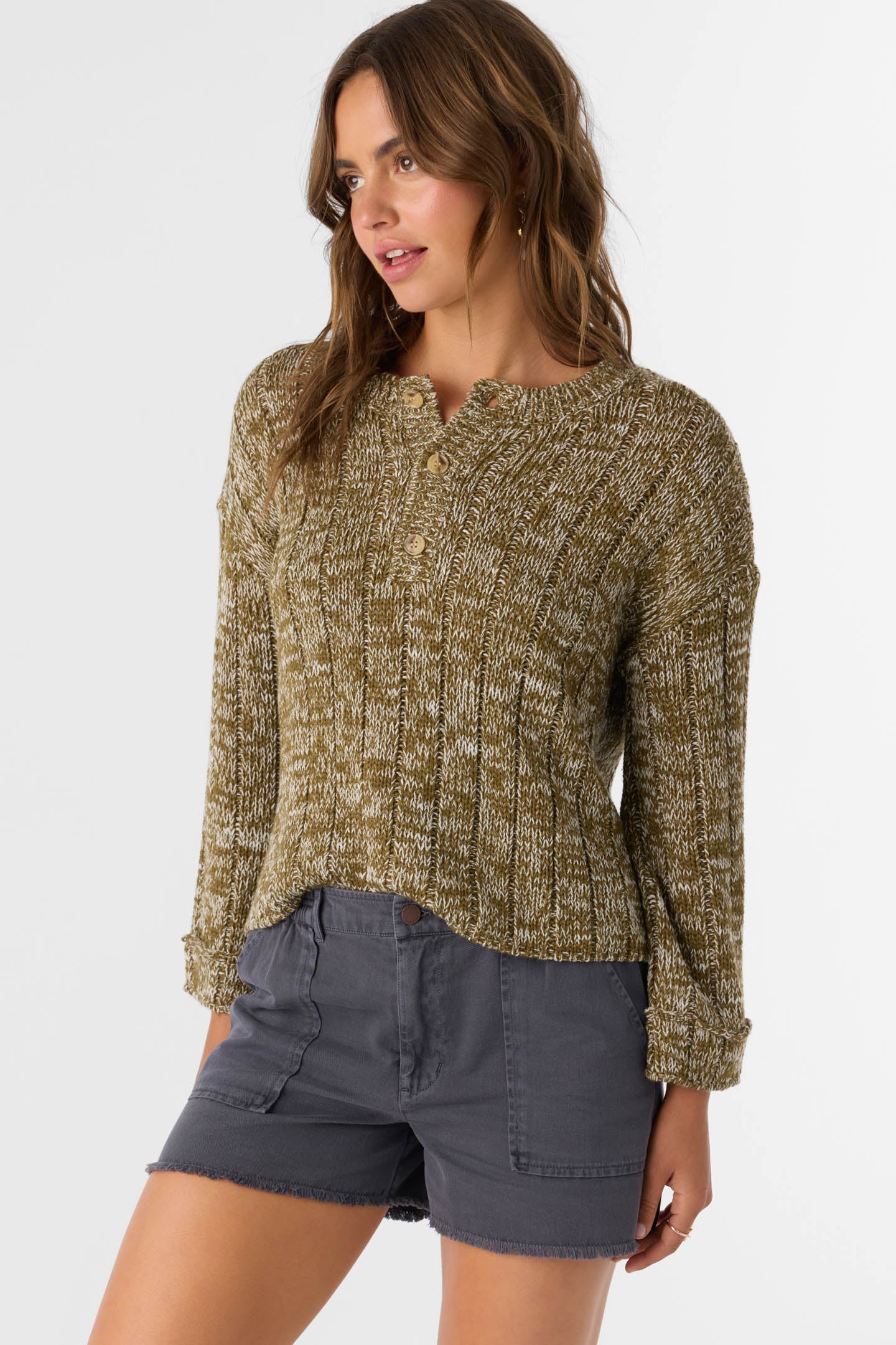 セルリ LONGSLEEVE PULLOVER プルオーバー カットソー Billie Long Sleeve Sweater - Tobacc Brw | O'Neill