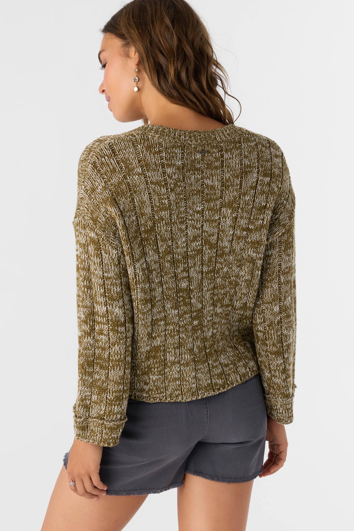 Oceanfront Long Sleeve Sweater - Military Olive | O