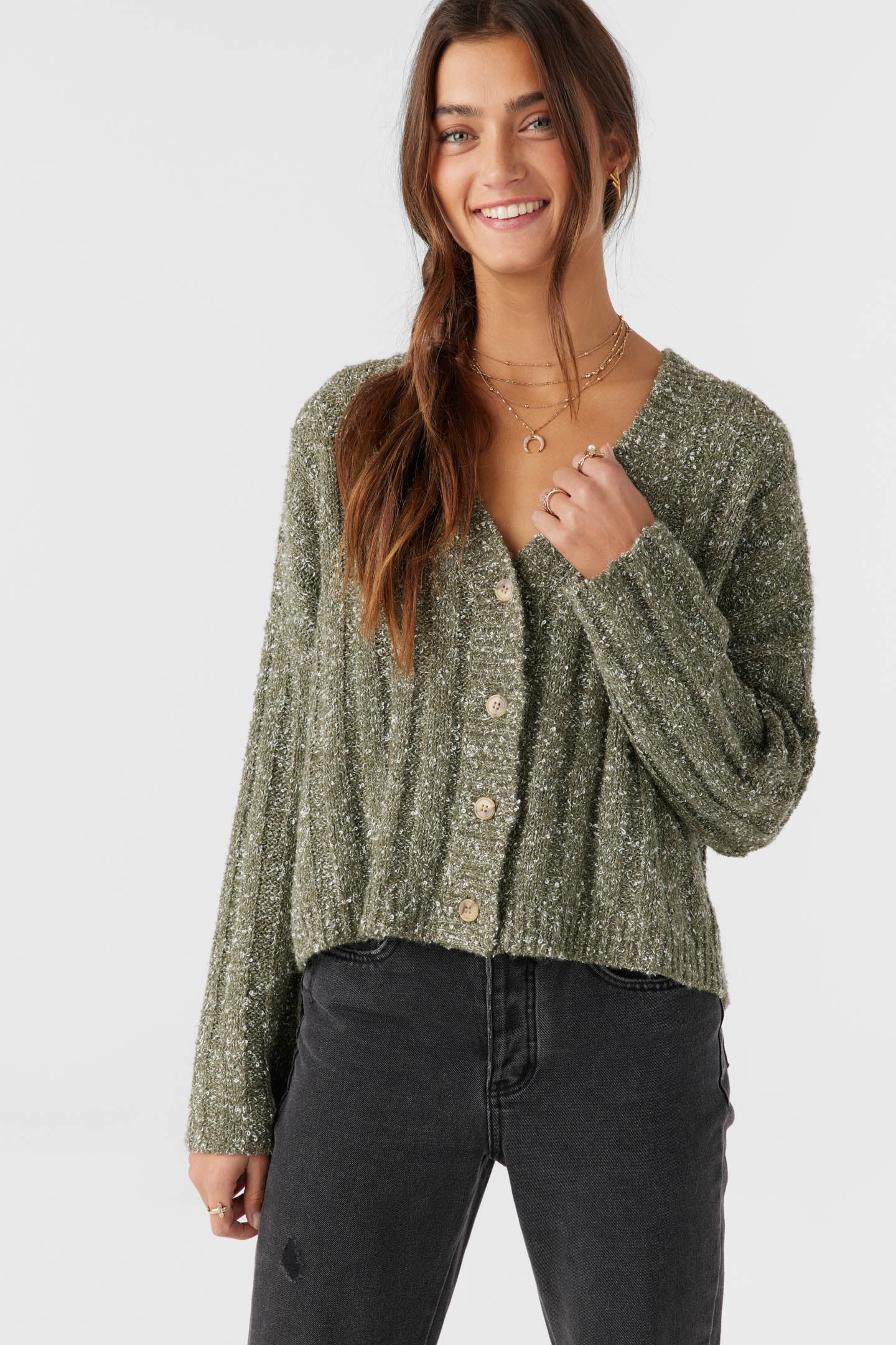 FERRIS BUTTON FRONT SWEATER CARDIGAN