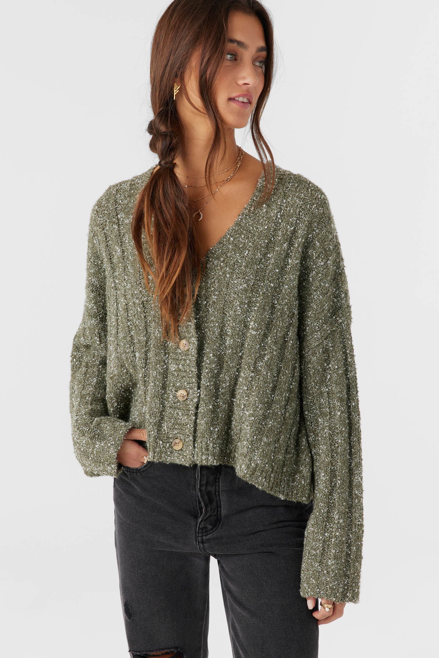 FERRIS BUTTON FRONT SWEATER CARDIGAN