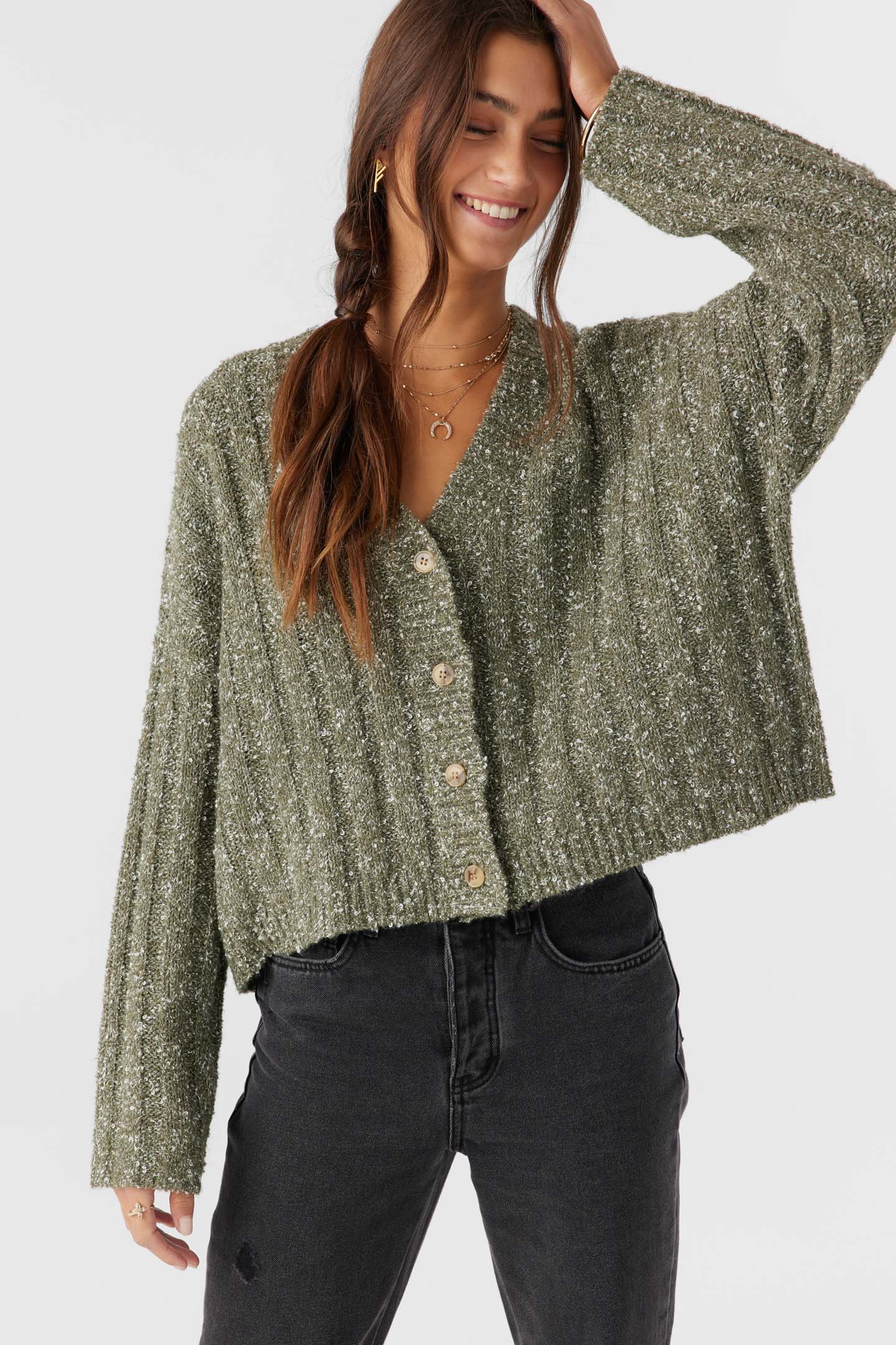 FERRIS BUTTON FRONT SWEATER CARDIGAN