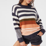 Billie Stripe Mockneck Oversized Sweater