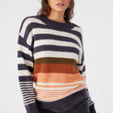 Billie Stripe Mockneck Oversized Sweater