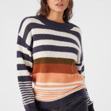 Billie Stripe Mockneck Oversized Sweater