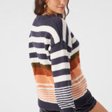 Billie Stripe Mockneck Oversized Sweater