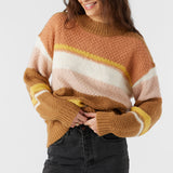 Billie Stripe Mockneck Oversized Sweater