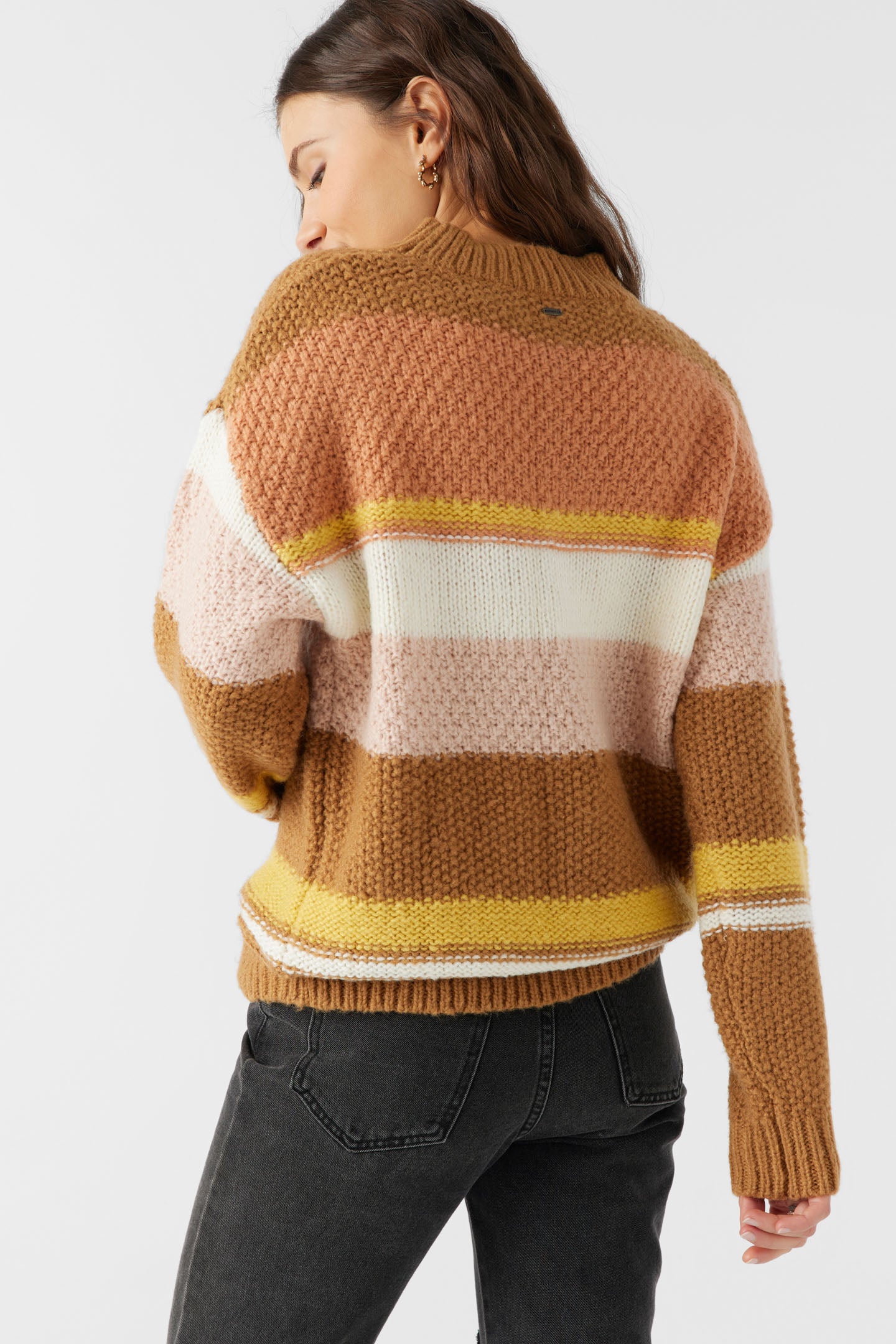 BILLIE STRIPE MOCKNECK OVERSIZED SWEATER