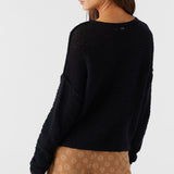 Marina Cotton Slub V-Neck Sweater