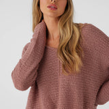 Marina Cotton Slub V-Neck Sweater