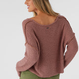 Marina Cotton Slub V-Neck Sweater