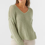 Marina Cotton Slub V-Neck Sweater
