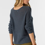 Marina Cotton Slub V-Neck Sweater