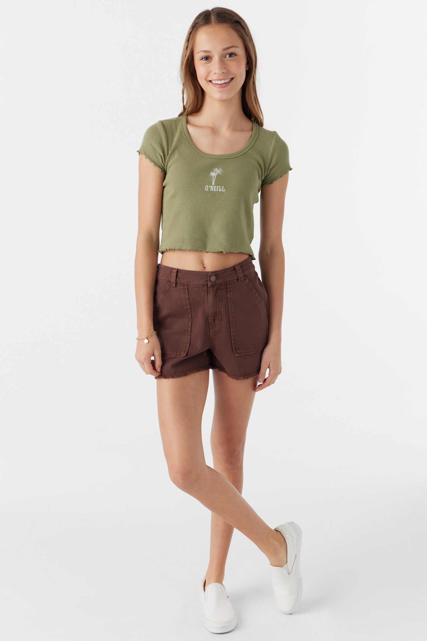 GIRL'S SAMMIE EMBROIDERY PALMS TEE