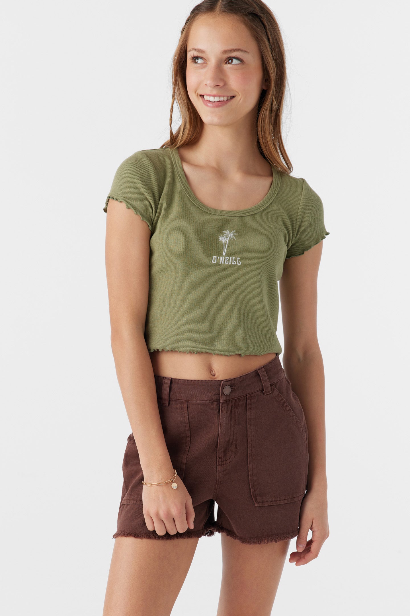 GIRL'S SAMMIE EMBROIDERY PALMS TEE