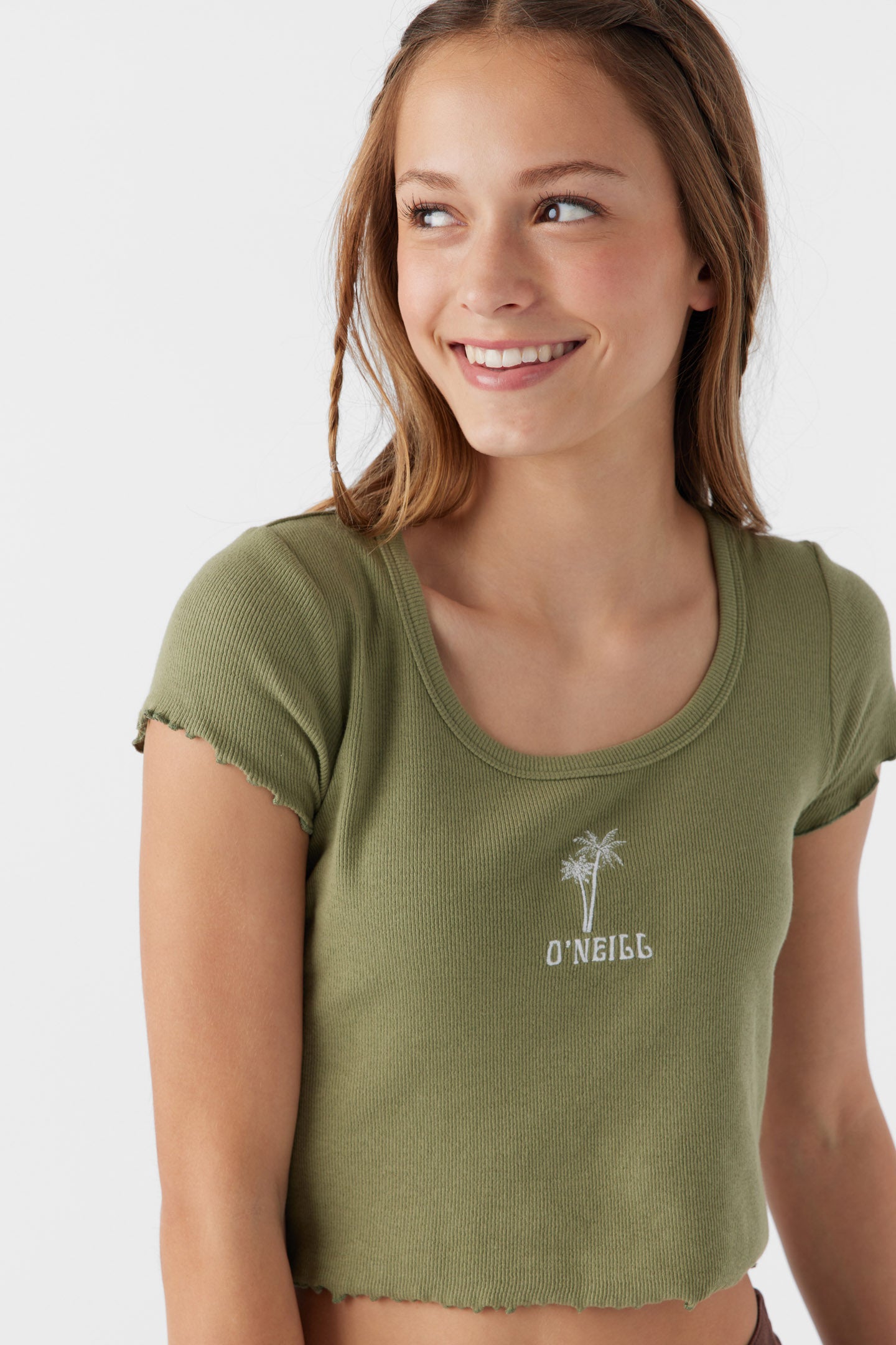 GIRL'S SAMMIE EMBROIDERY PALMS TEE