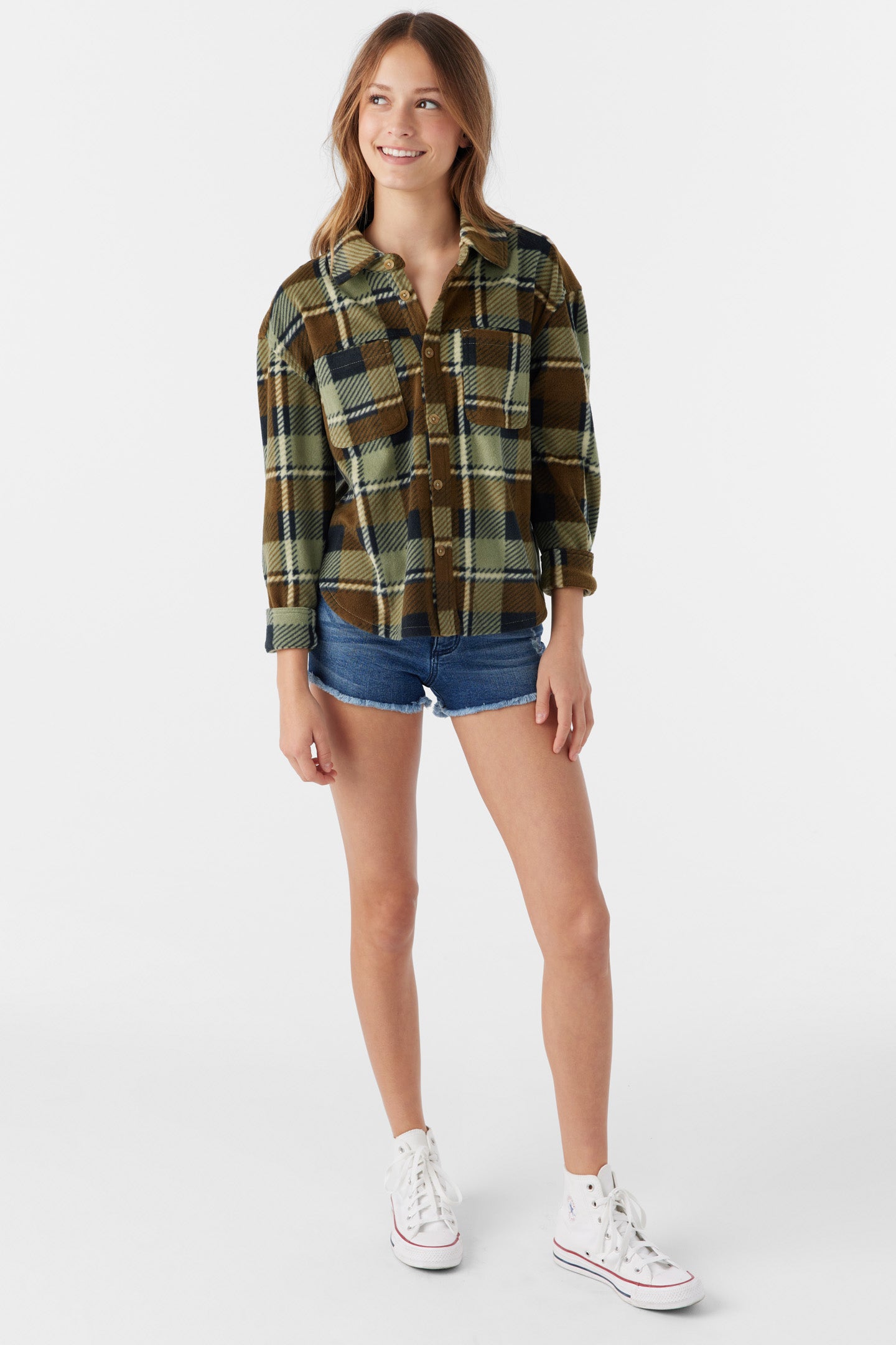 GIRL'S BENNET SUPERFLEECE FLANNEL SHIRT