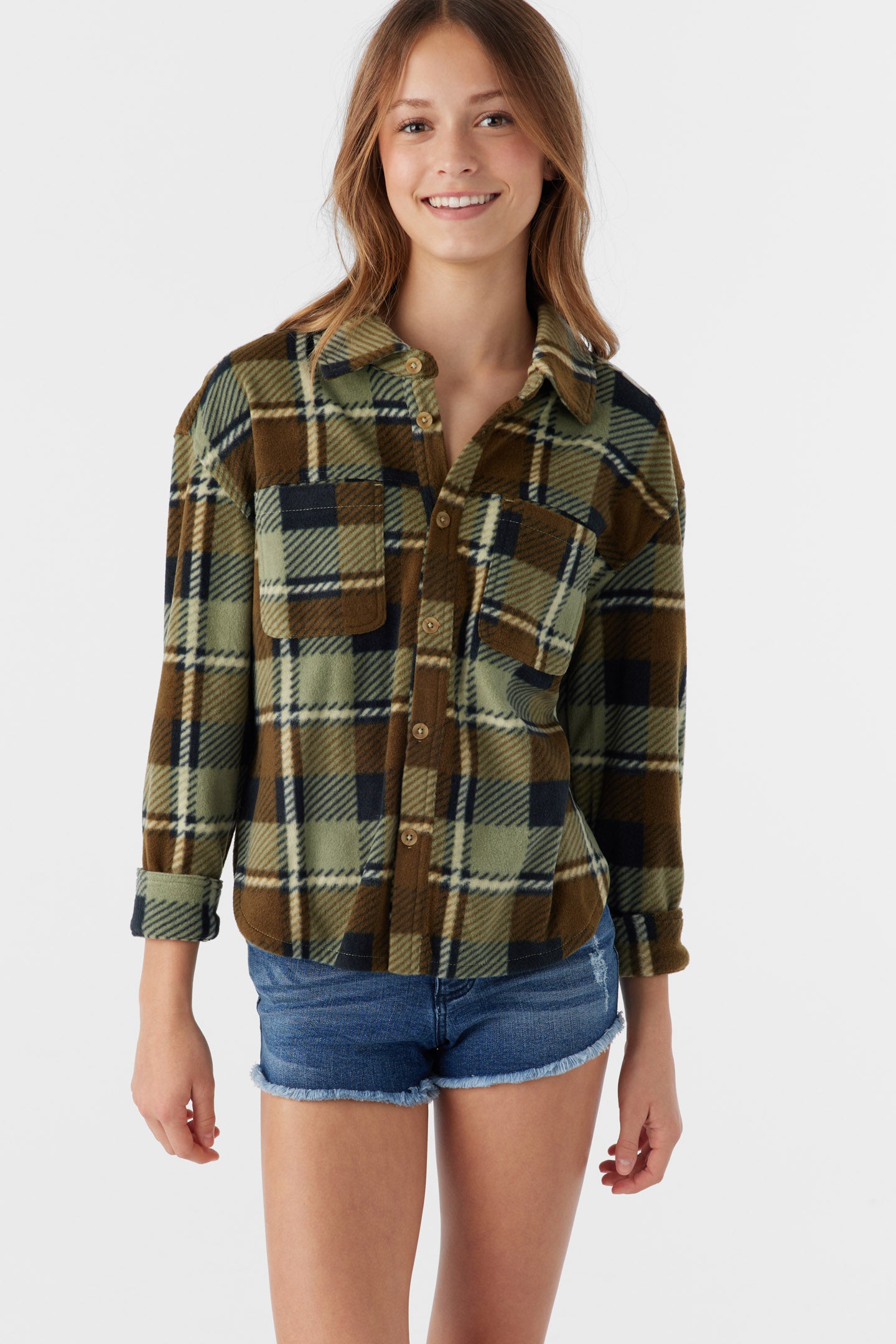 GIRL'S BENNET SUPERFLEECE FLANNEL SHIRT