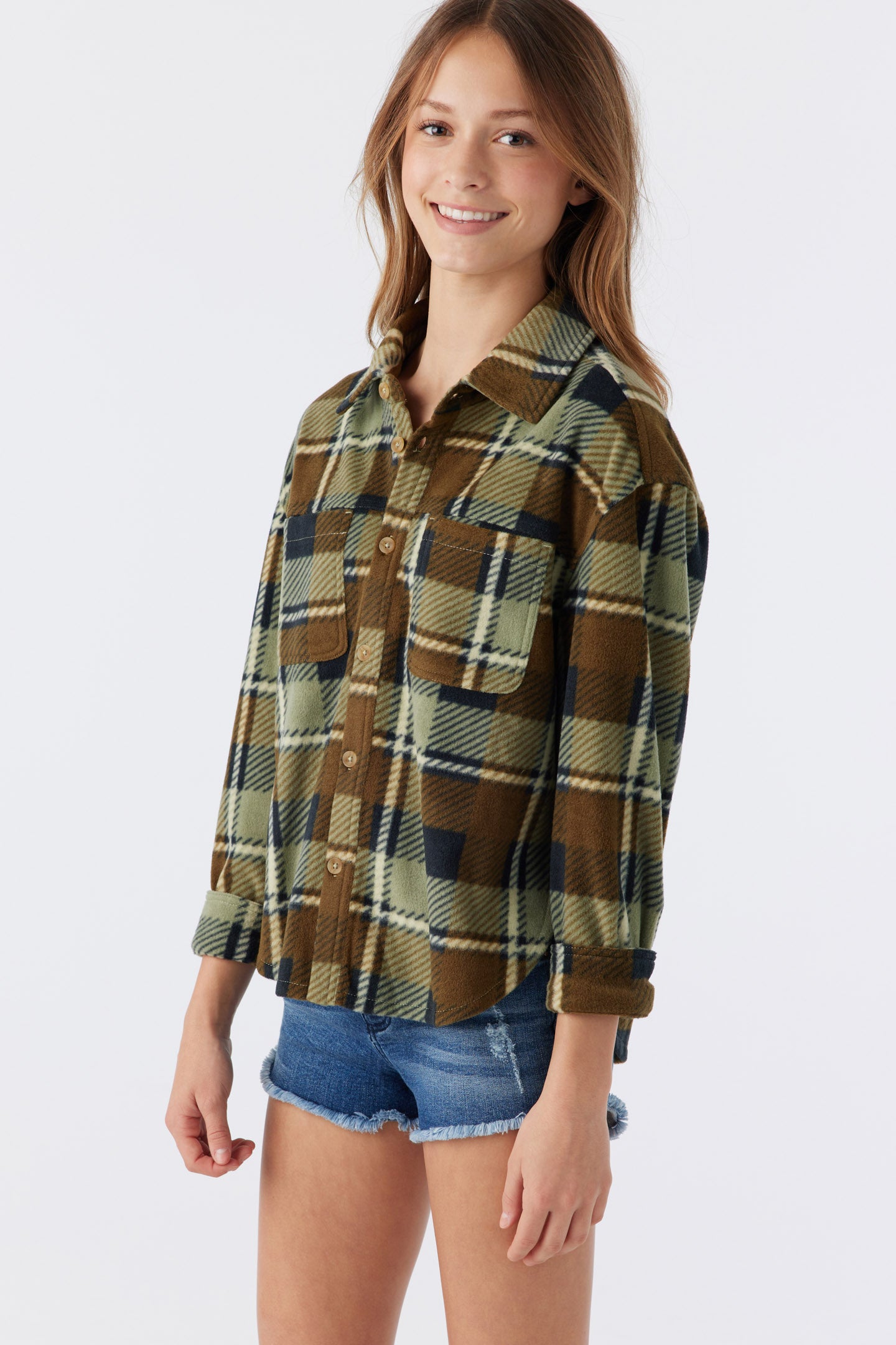 GIRL'S BENNET SUPERFLEECE FLANNEL SHIRT