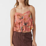 Girl's Raya Punta Tropical Ruffle Tank Top