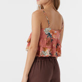 Girl's Raya Punta Tropical Ruffle Tank Top