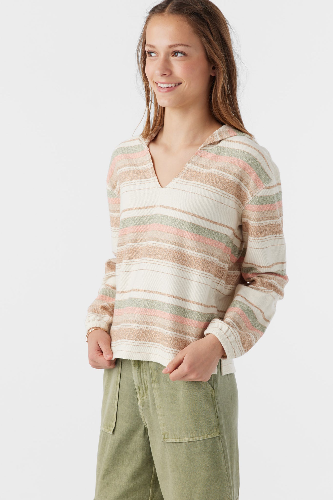 GIRL'S RITA HOODED LOUNGE PULLOVER