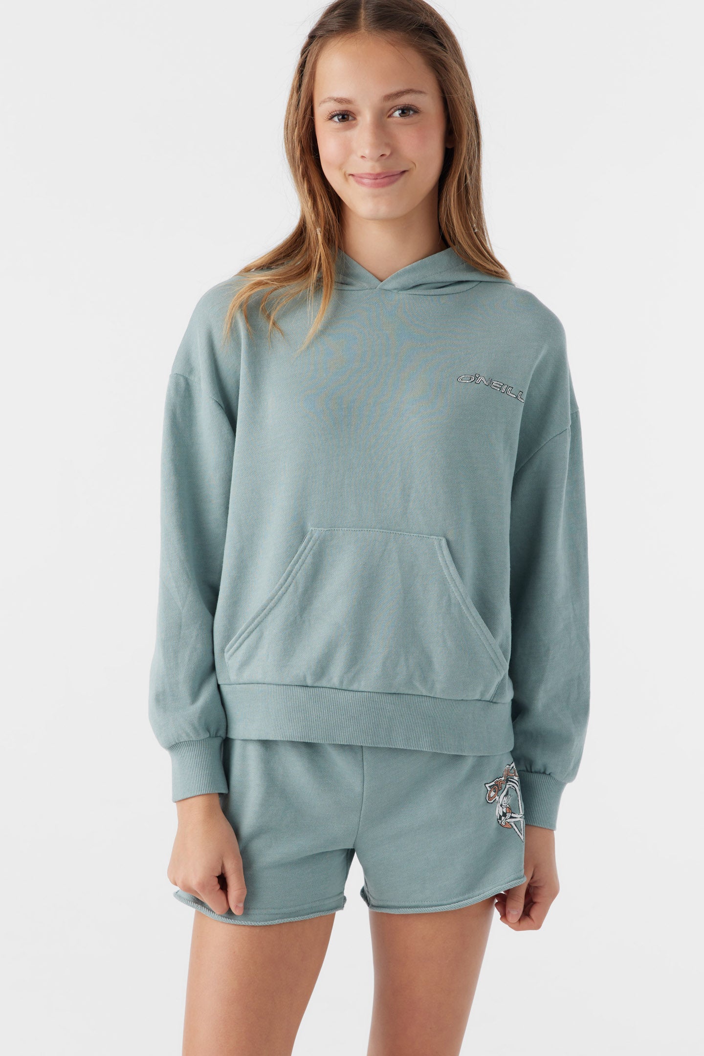 GIRL'S ASHER HOODED PULLOVER FLEECE