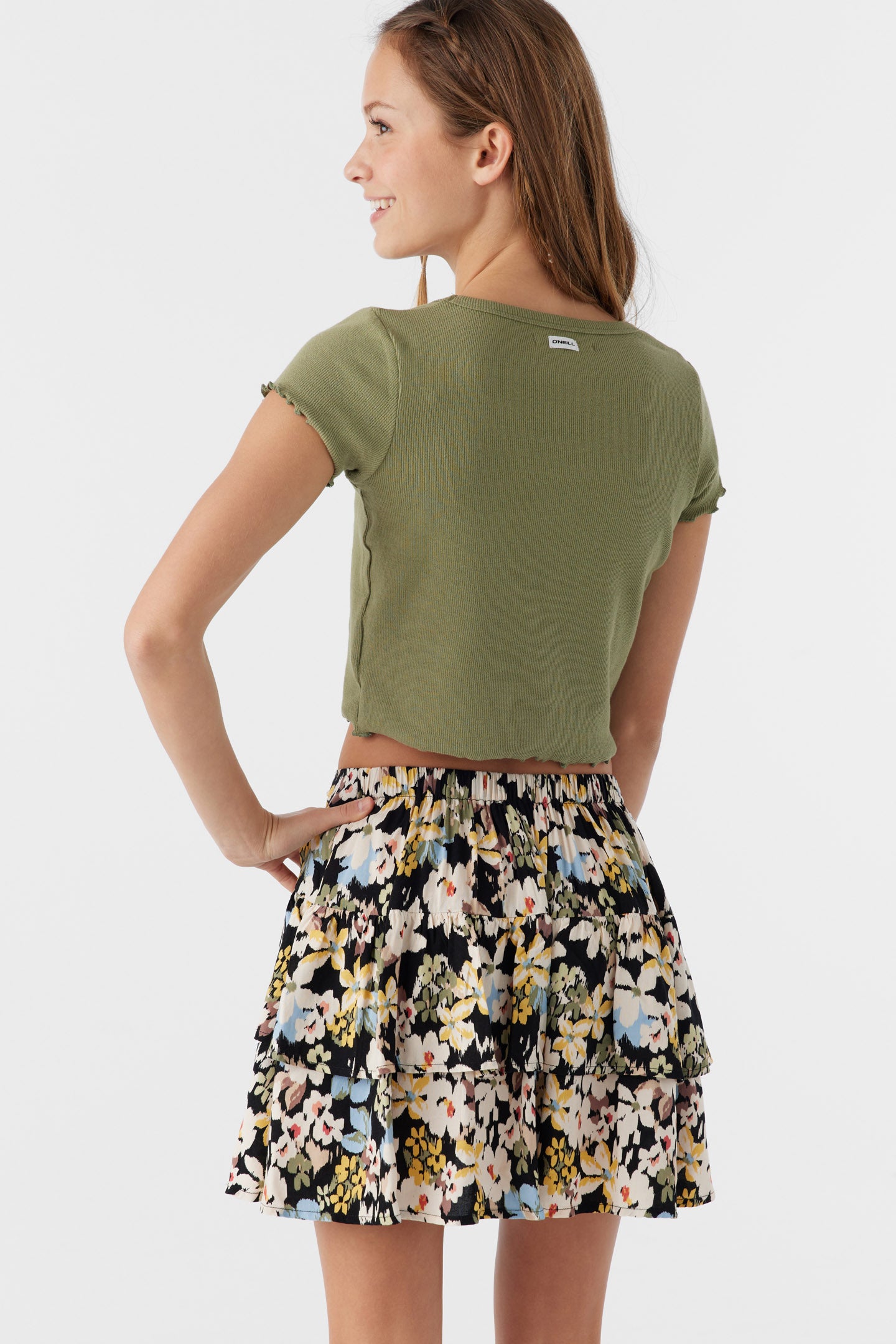 GIRL'S JOANNA CAMDEN FLORAL TIERED SKIRT