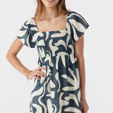 Girl's Kasia Beach Hut Geo Short Sleeve Dress